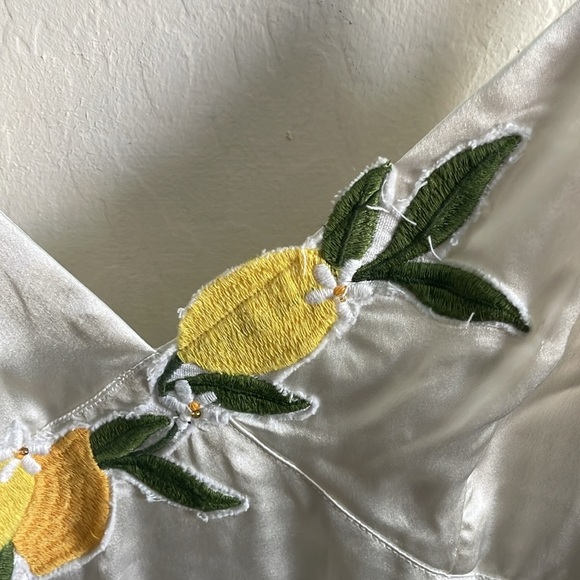 Anthropologie Lemon Embroidered Slip Dress - Picture 5 of 10